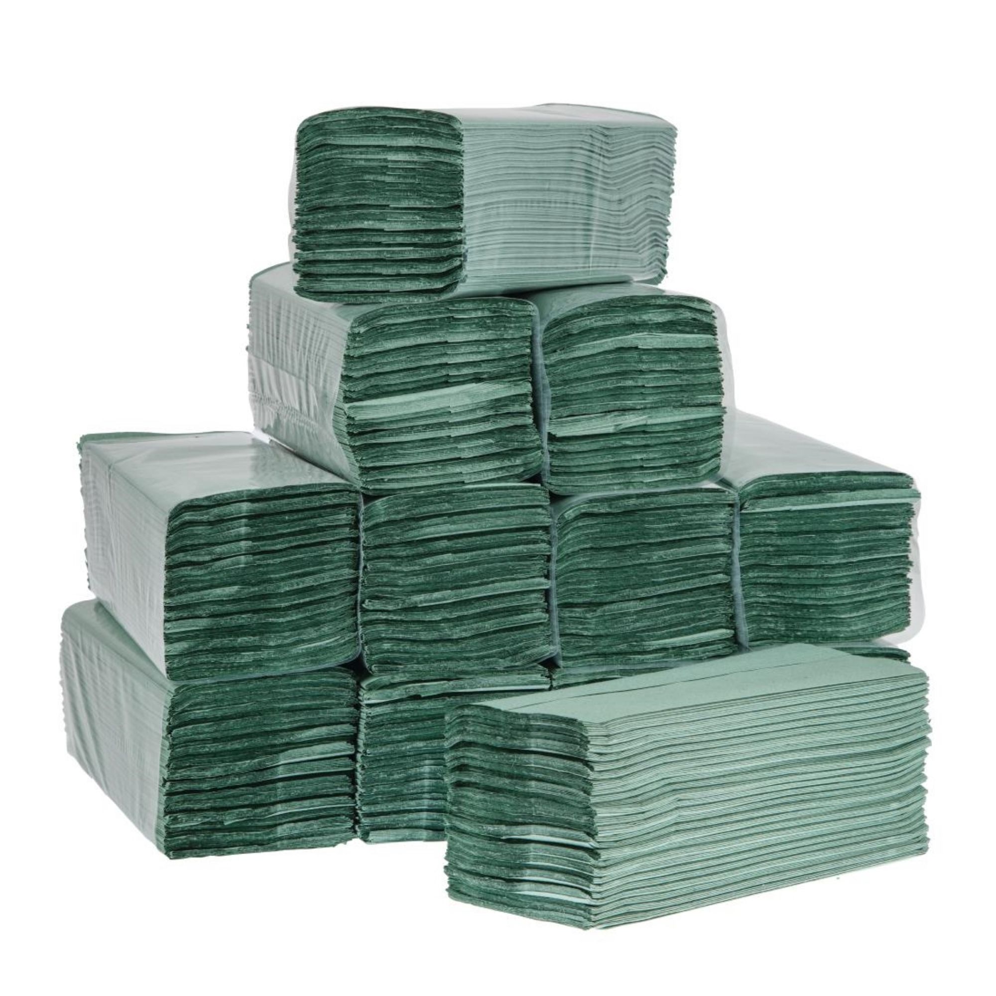 Picture of Jantex Z Fold Paper Hand Towels Green 1-Ply 3000 Sheets