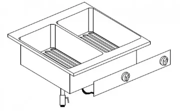 Picture of Giorik LFE6850D Drop In Twin Tank Electric Fryer