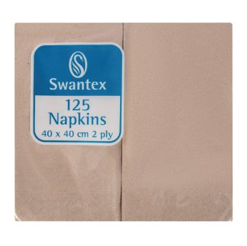 Picture of Swantex Recycled Dinner Napkin Kraft 40x40cm 2ply 1/8 Fold (Pack of 2000)