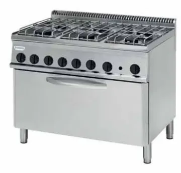 Picture of Tecnoinox PFX105V7 6 Burner Range With Electric Fan Oven