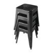 Picture of Bolero Bistro Steel Low Stool Black (Pack Of 4)