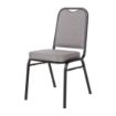 Picture of Bolero Square Back Banquet Chairs Black & Grey (Pack of 4)