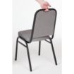 Picture of Bolero Square Back Banquet Chairs Black & Grey (Pack of 4)