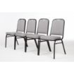 Picture of Bolero Square Back Banquet Chairs Black & Grey (Pack of 4)