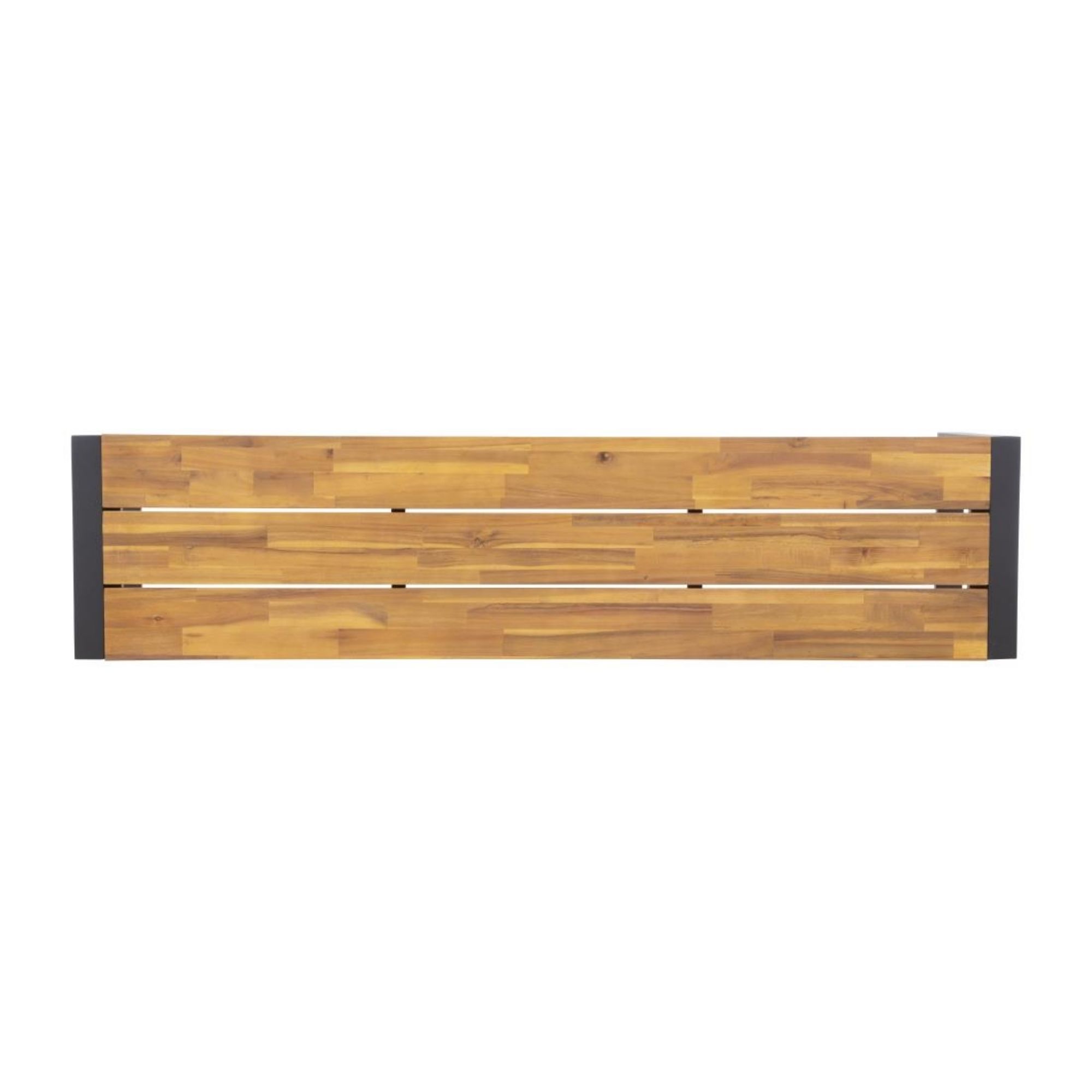 Picture of Bolero Acacia Wood and Steel Industrial Benches 1600mm (Pack of 2)