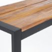 Picture of Bolero Acacia Wood and Steel Industrial Benches 1600mm (Pack of 2)