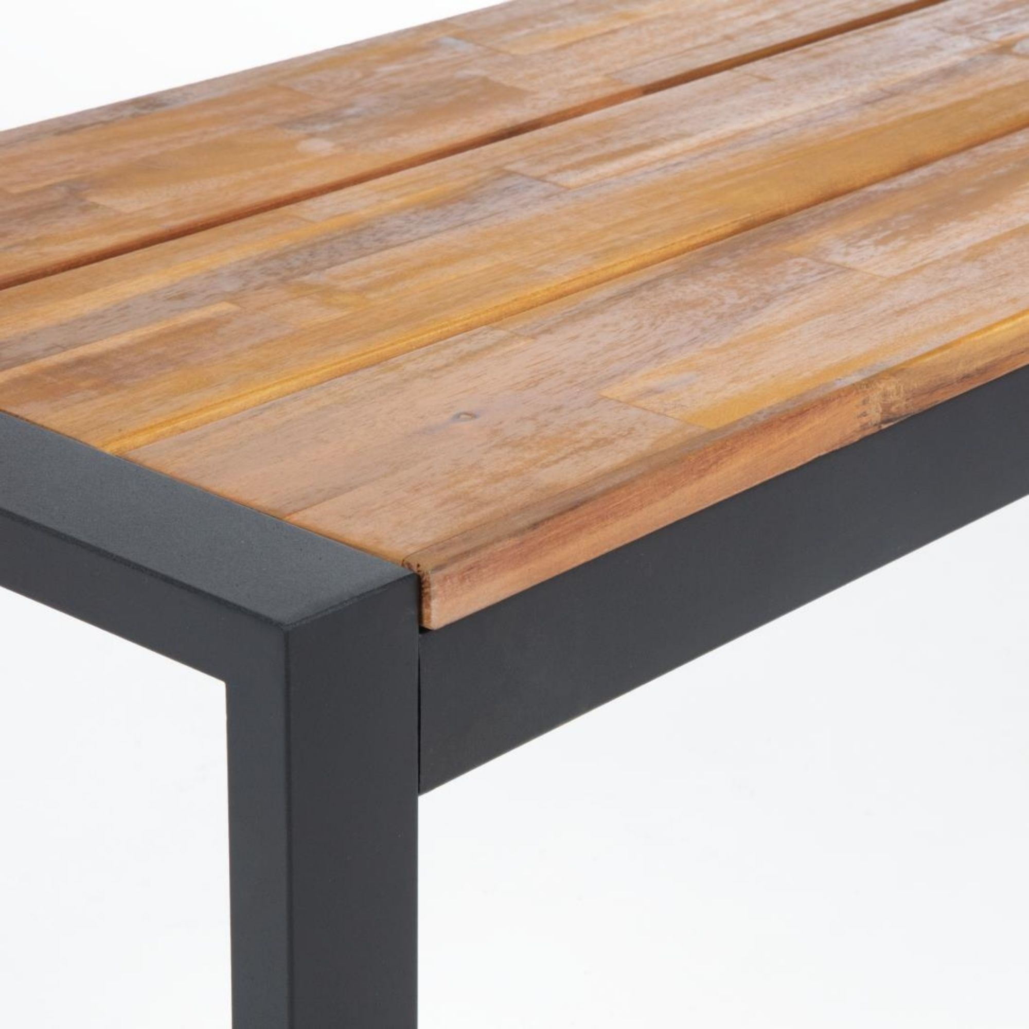 Picture of Bolero Acacia Wood and Steel Industrial Benches 1600mm (Pack of 2)