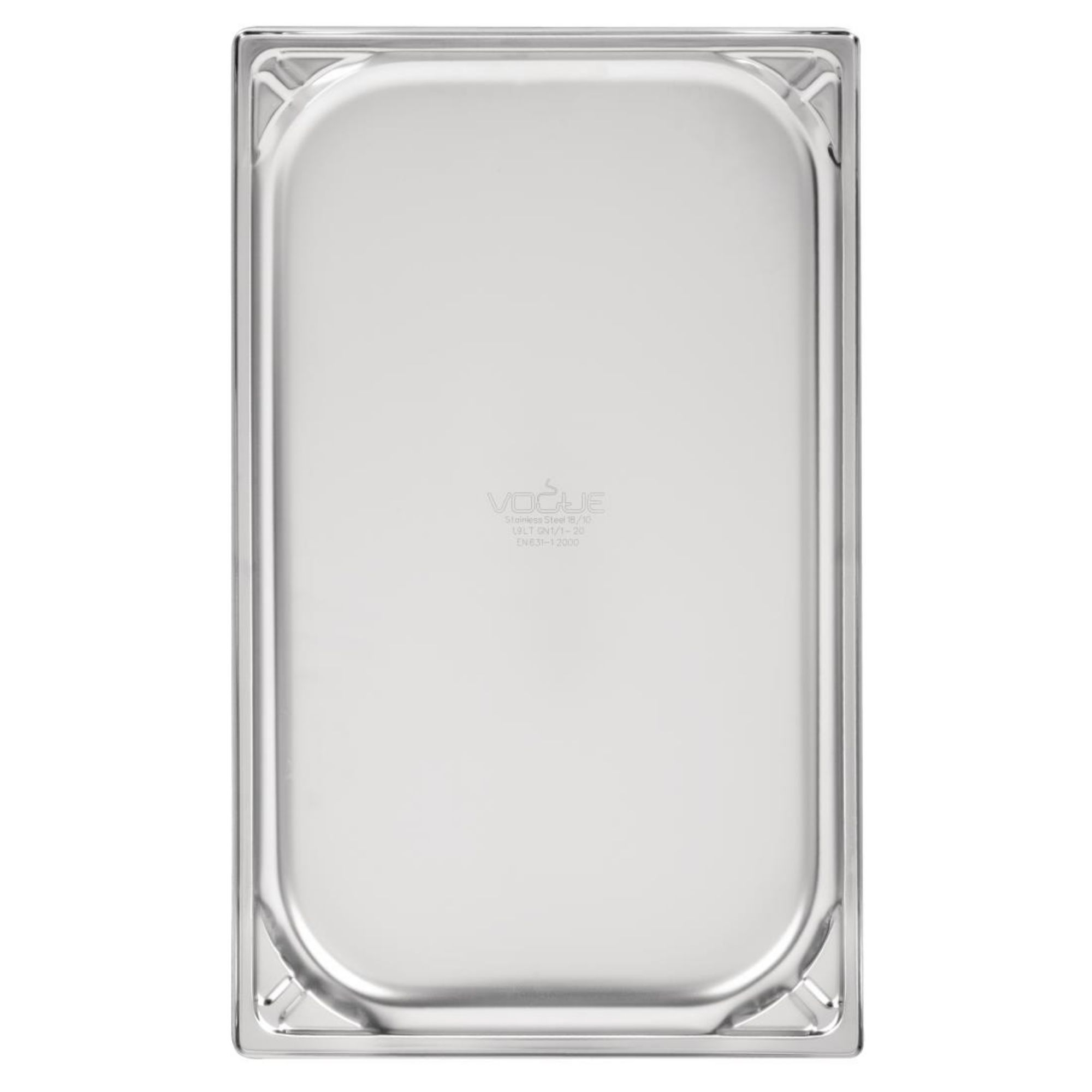 Picture of Vogue Heavy Duty Stainless Steel 1/1 Gastronorm Tray 20mm