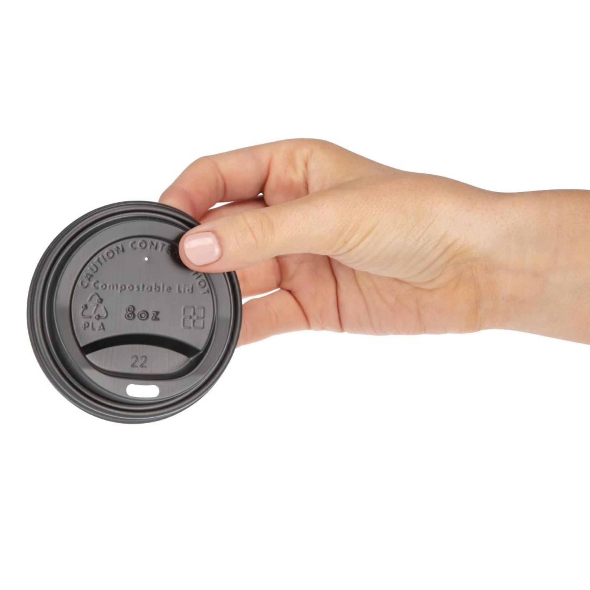 Picture of Fiesta Compostable Coffee Cup Lids 225ml / 8oz (Pack of 1000)