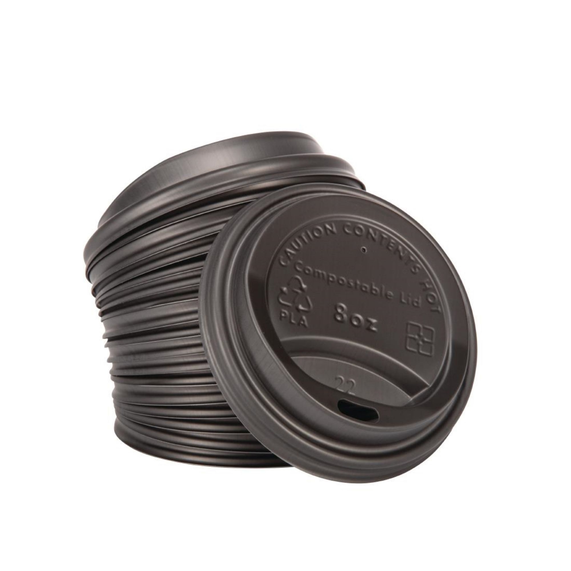 Picture of Fiesta Compostable Coffee Cup Lids 225ml / 8oz (Pack of 1000)