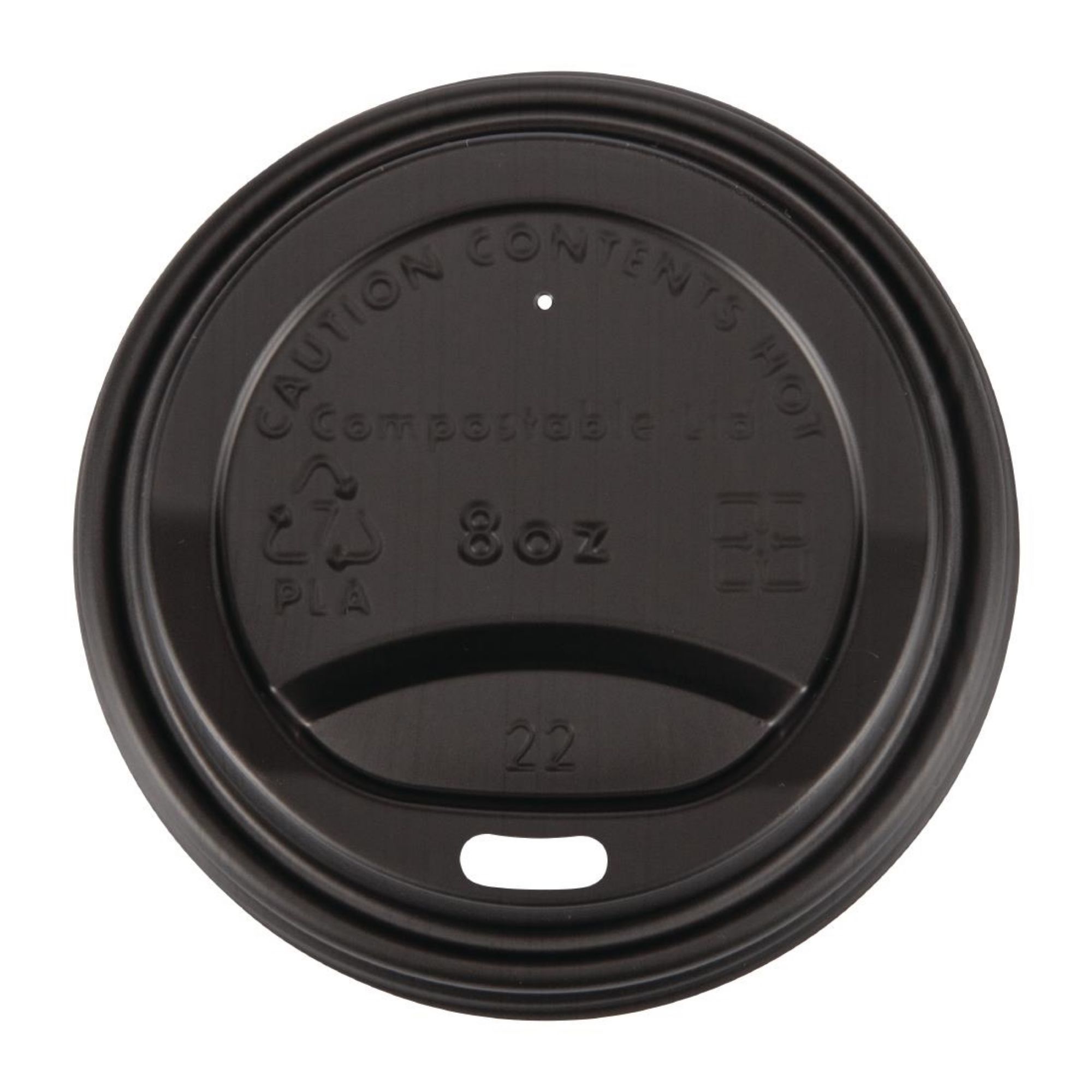 Picture of Fiesta Compostable Coffee Cup Lids 225ml / 8oz (Pack of 50)