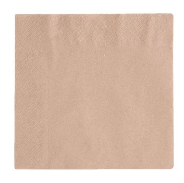 Picture of Vegware Recycled Lunch Napkin Kraft 33x33cm 2ply 1/4 Fold (Pack of 2000)