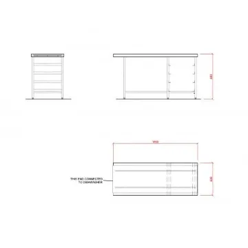 Picture of Hobart SCR1650 Outlet Single Rack Table