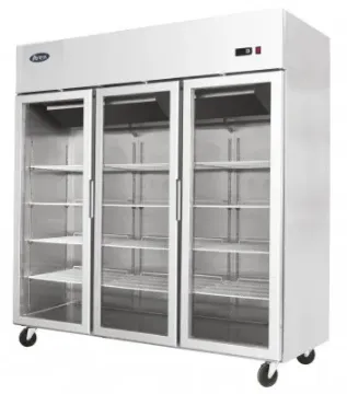 Picture of Atosa YCF9403GR Slimline Triple Glass Door Upright Fridge 1390ltrs