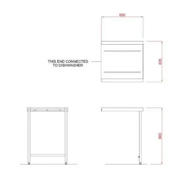 Picture of Hobart SC650 Outlet Single Rack Table