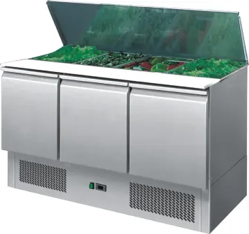Picture of Ice-A-Cool ICE3850GR 3 Door Refrigerated Saladette Prep Counter 380 Litres