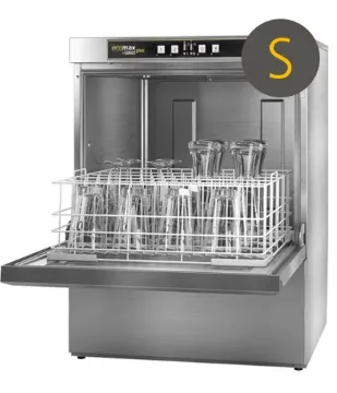 Picture of Hobart Ecomax Plus G515SW-10C Undercounter Glasswasher WRAS Approved with Water Softener, 500mm Rack