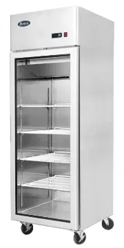 Picture of Atosa YCF9401GR Slimline Glass Door Upright Fridge 410ltrs