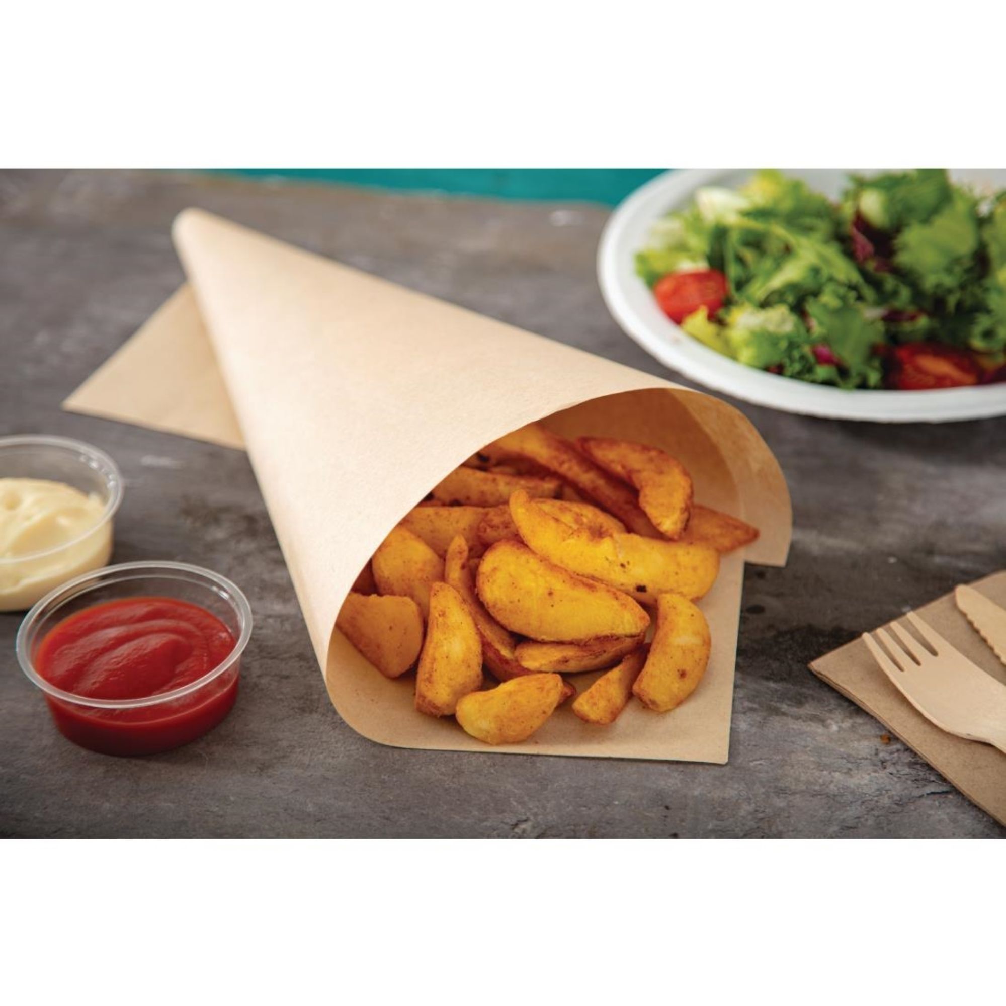 Picture of Vegware Compostable Unbleached Greaseproof Paper 380 x 275mm