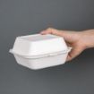 Picture of Fiesta Compostable Bagasse Burger Boxes with Bottom Ridges 153mm (Pack of 500)