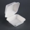 Picture of Fiesta Compostable Bagasse Burger Boxes with Bottom Ridges 153mm (Pack of 500)