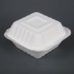 Picture of Fiesta Compostable Bagasse Burger Boxes with Side Ridges 152mm (Pack of 500)