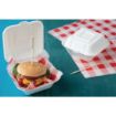 Picture of Fiesta Compostable Bagasse Burger Boxes with Side Ridges 152mm (Pack of 500)