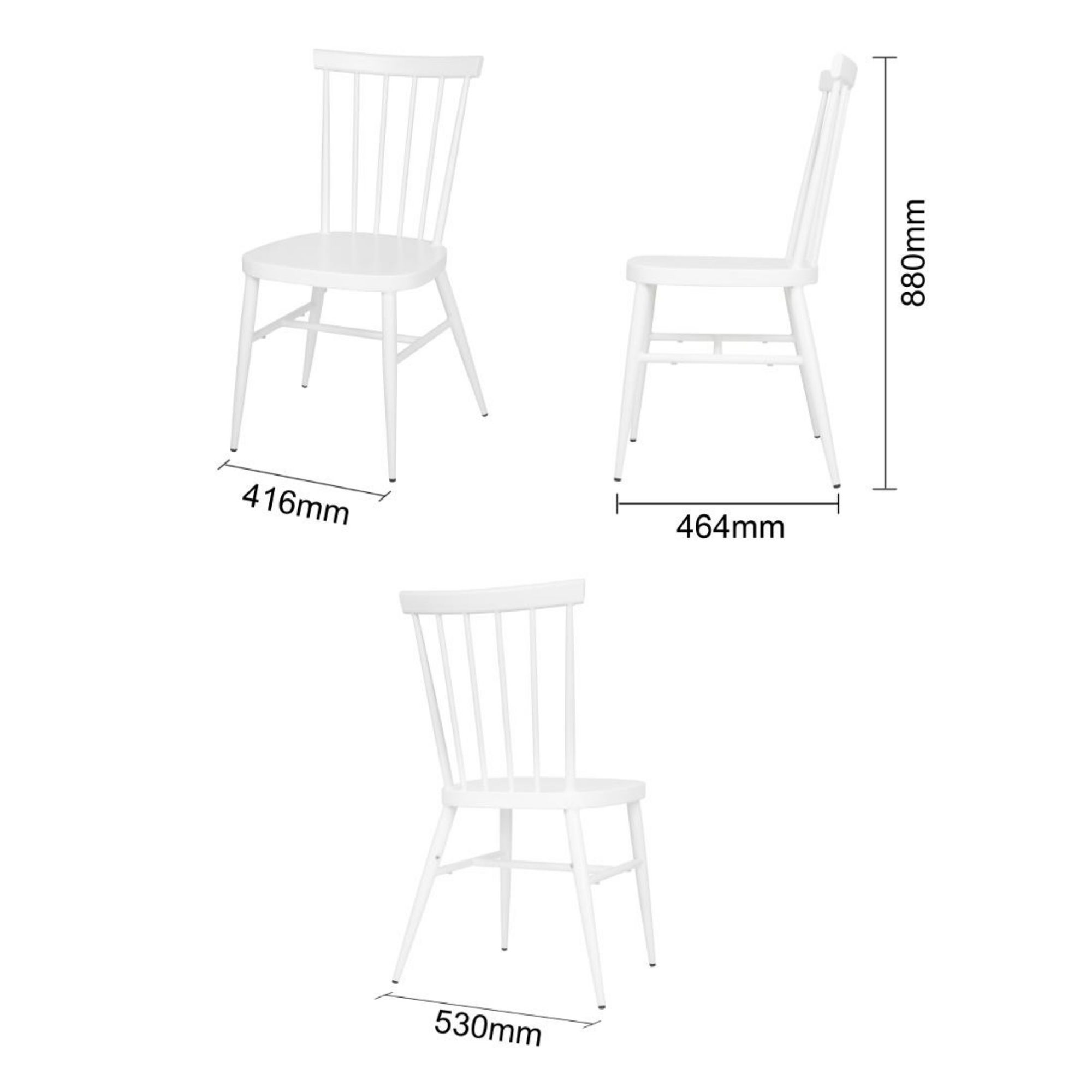 Picture of Bolero Windsor Aluminium White Chairs White (Pack of 4)