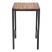 Picture of Bolero Square Steel and Acacia Bar Table 600mm