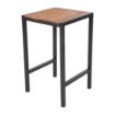 Picture of Bolero Square Steel and Acacia Bar Table 600mm