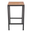 Picture of Bolero Square Steel and Acacia Bar Table 600mm