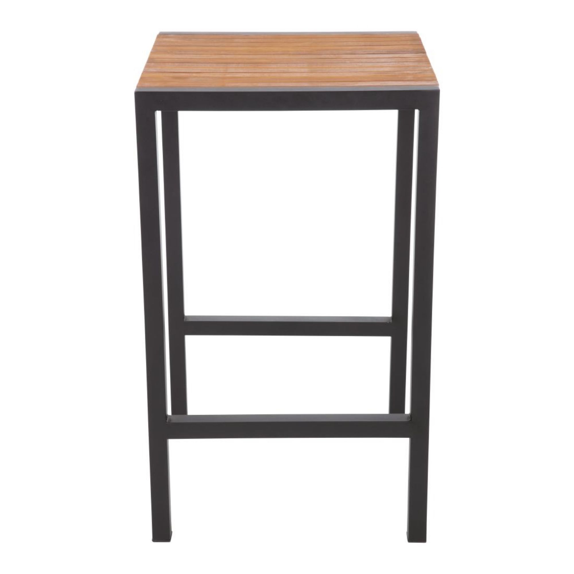Picture of Bolero Square Steel and Acacia Bar Table 600mm