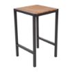 Picture of Bolero Square Steel and Acacia Bar Table 600mm