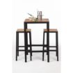 Picture of Bolero Square Steel and Acacia Bar Table 600mm