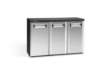 Picture of Gamko Maxiglass MG3/315CS Hinged Triple Door Undercounter Stainless Steel Front Bottle Cooler 315 Litres