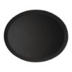 Picture of Cambro Camtread Large Fibreglass Oval Non-Slip Tray Black 600mm