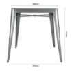 Picture of Bolero Bistro Square Steel Table Gun Metal 668mm