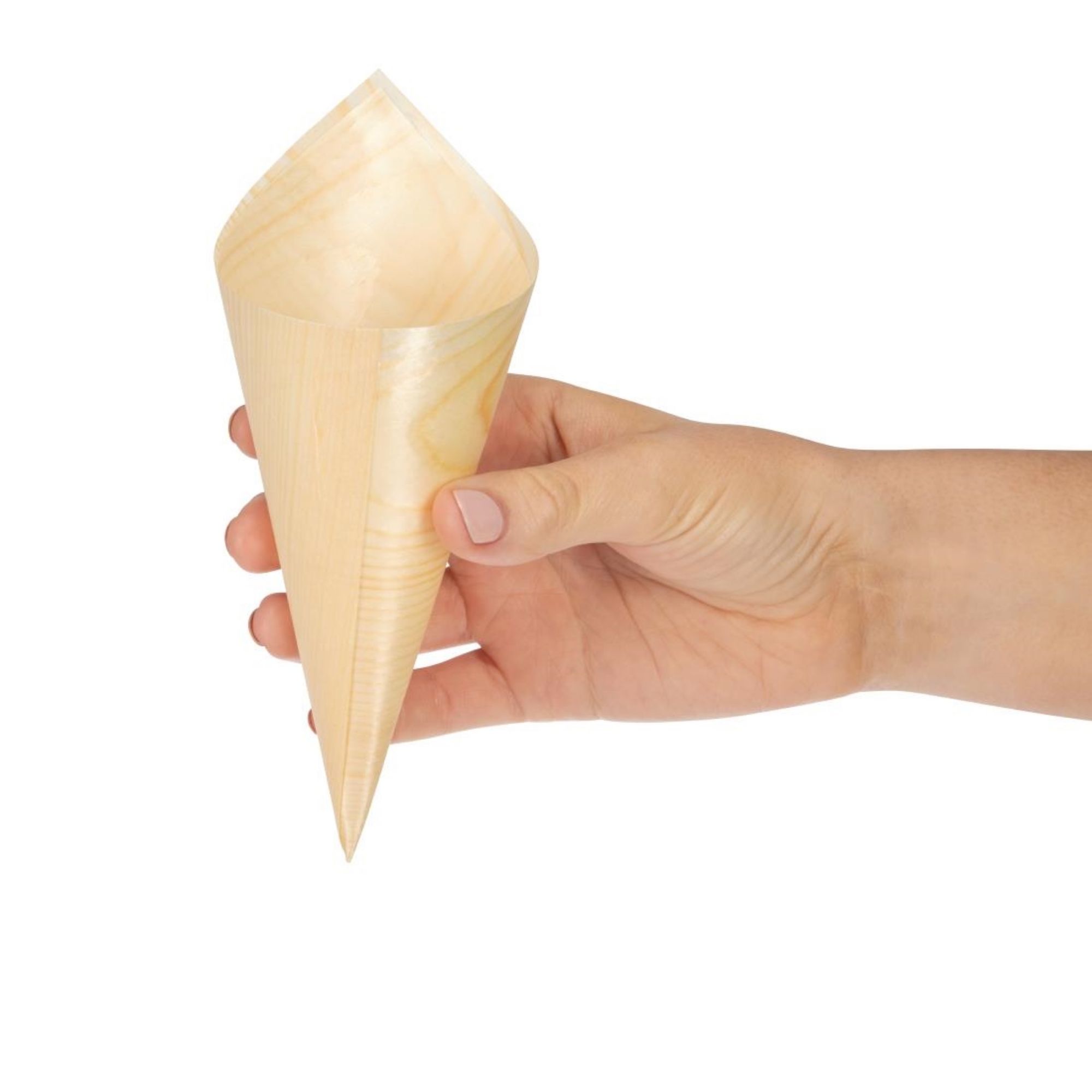 Picture of Fiesta Compostable Wooden Canape Cones 75mm (Pack of 100)