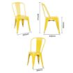 Picture of Bolero Bistro Steel Side Chairs Yellow (Pack of 4)