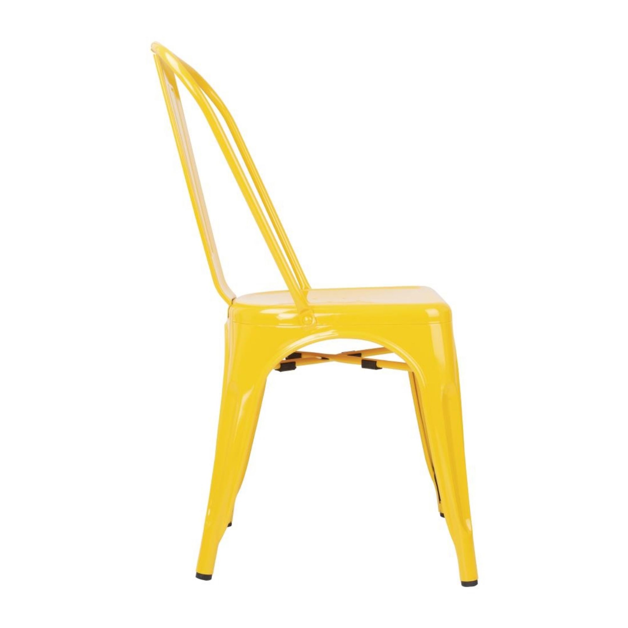 Picture of Bolero Bistro Steel Side Chairs Yellow (Pack of 4)