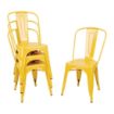 Picture of Bolero Bistro Steel Side Chairs Yellow (Pack of 4)
