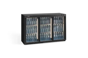 Picture of Gamko Maxiglass MG3/315SD Sliding Triple Glass Door Undercounter Bottle Cooler 315 Litres