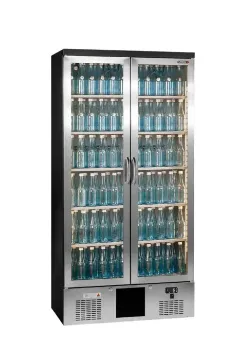 Picture of Gamko Maxiglass MG3/500GCS Hinged Double Stainless Steel Frame Glass Door Upright Bottle Cooler 500 Litres