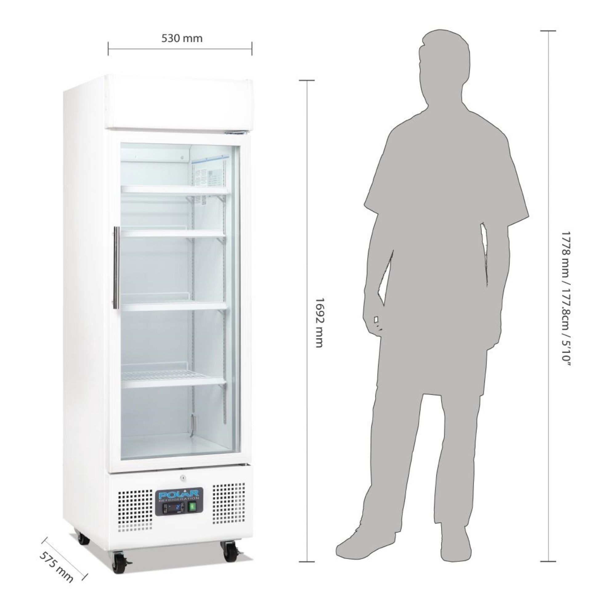 Picture of Polar G-Series Upright Display Fridge 218Ltr White