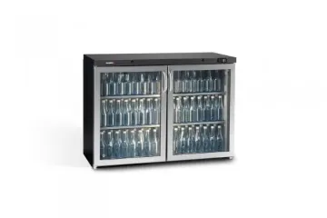 Picture of Gamko Maxiglass MG3/315GCS Hinged Triple Stainless Steel Frame Glass Door Undercounter Bottle Cooler 315 Litres