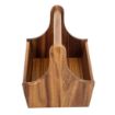 Picture of T&G Woodware Acacia Wood Condiment Basket with Handle