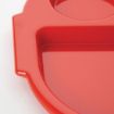 Picture of Olympia Kristallon Small Polycarbonate Compartment Food Trays Red 322mm