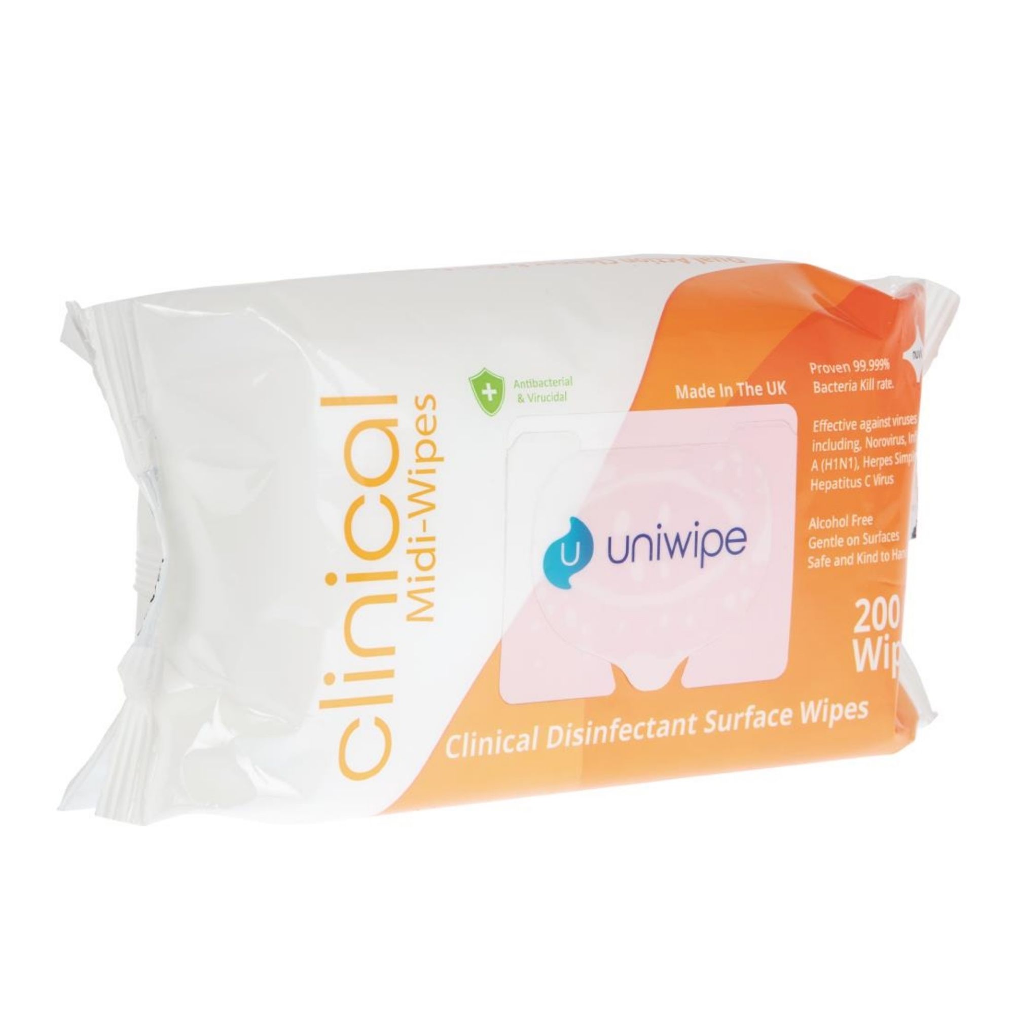 Picture of Uniwipe Clinical Disinfectant Surface Wipes (Pack of 200)