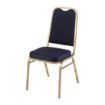 Picture of Bolero Square Back Banquet Chairs Blue & Gold (Pack of 4)