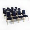 Picture of Bolero Square Back Banquet Chairs Blue & Gold (Pack of 4)